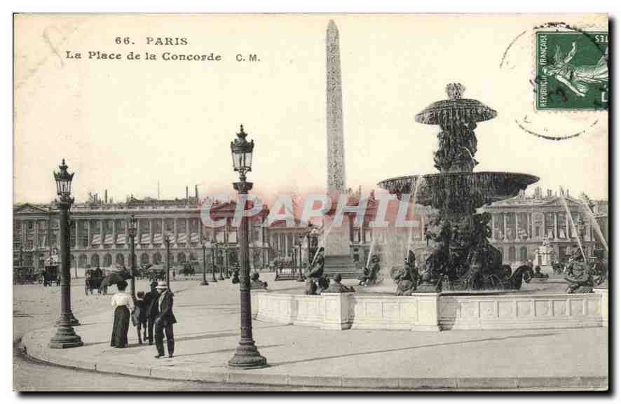 CPA Paris La Place de la Concorde 