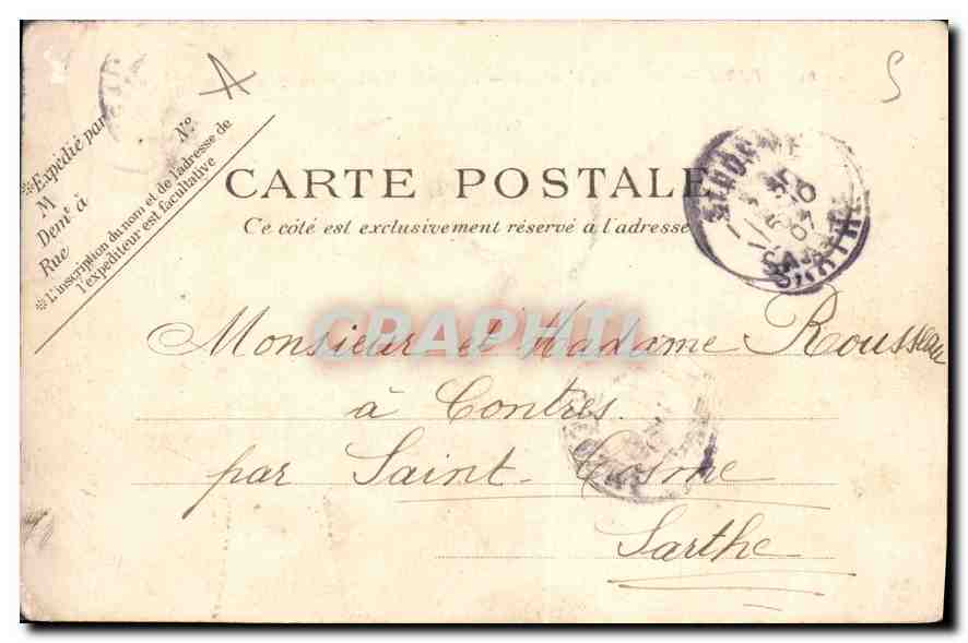 CPA Paris le Square d'Anvers le Monument de Diderot  — Verso