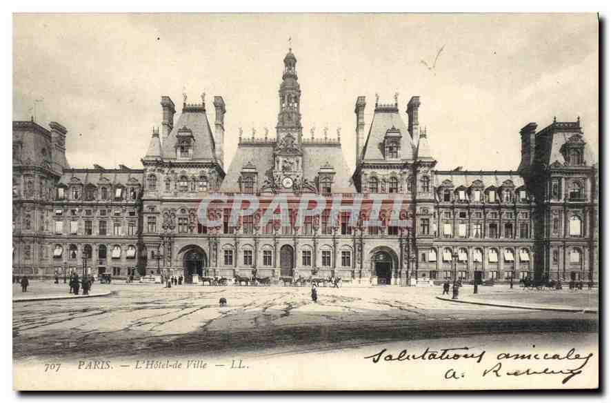 CPA Paris L'Hotel de Ville 