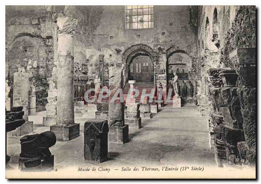 CPA Musee de Cluny Salle des Thermes l'Entree 