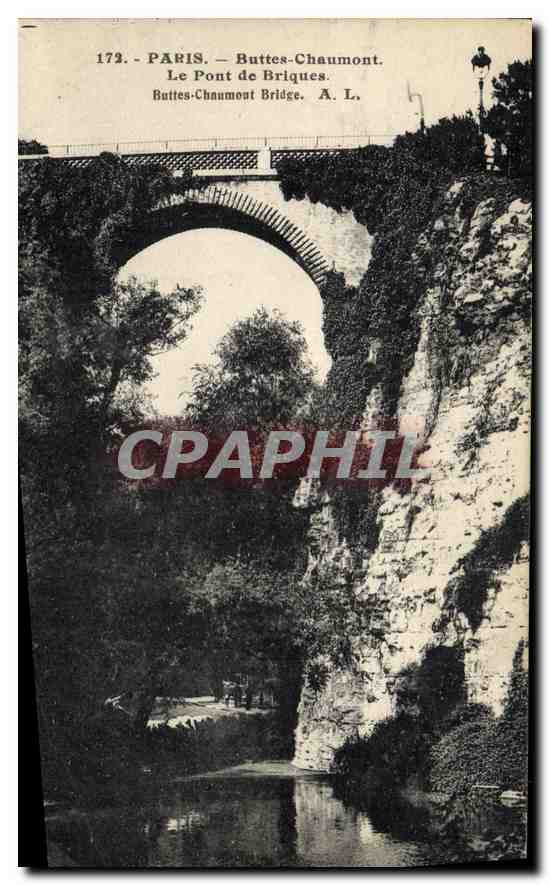CPA Paris Buttes Chaumont Le Pont de Briques 