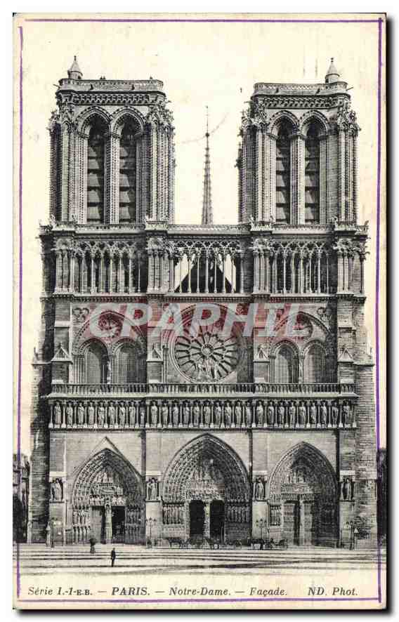 CPA Paris Notre Dame Facade 