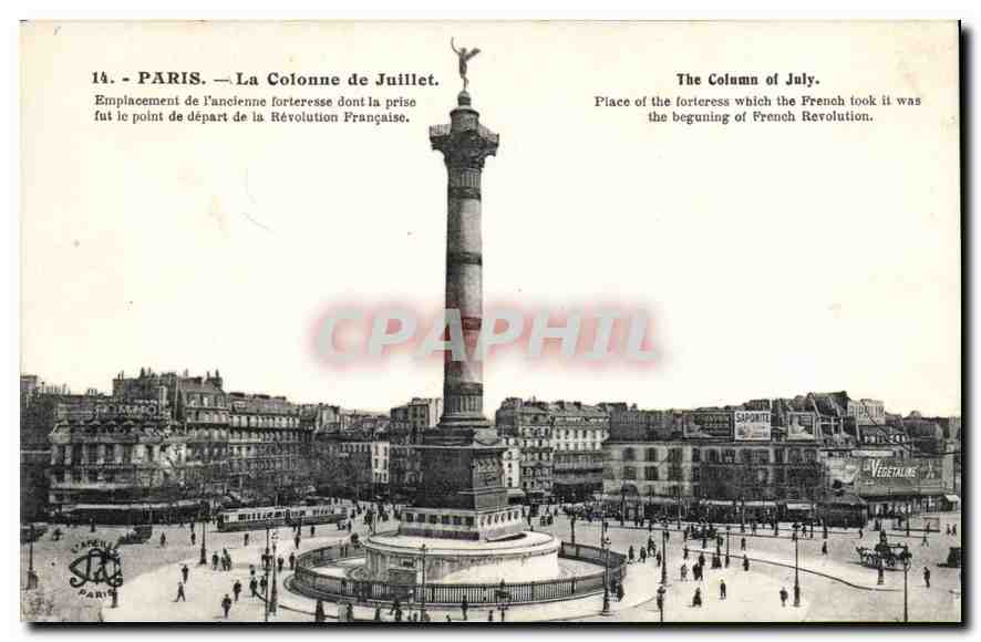 CPA Paris La Colonne de Juillet 