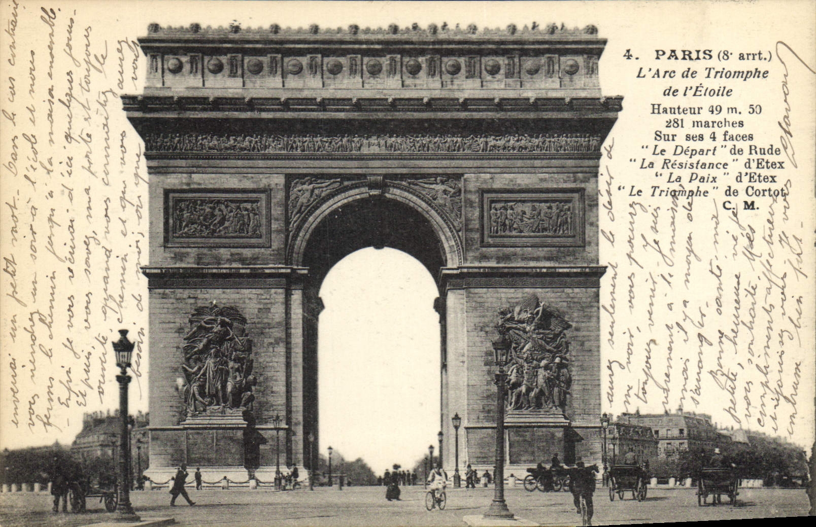 CPA Paris L'Arc de Triomphe de l'Etoile 
