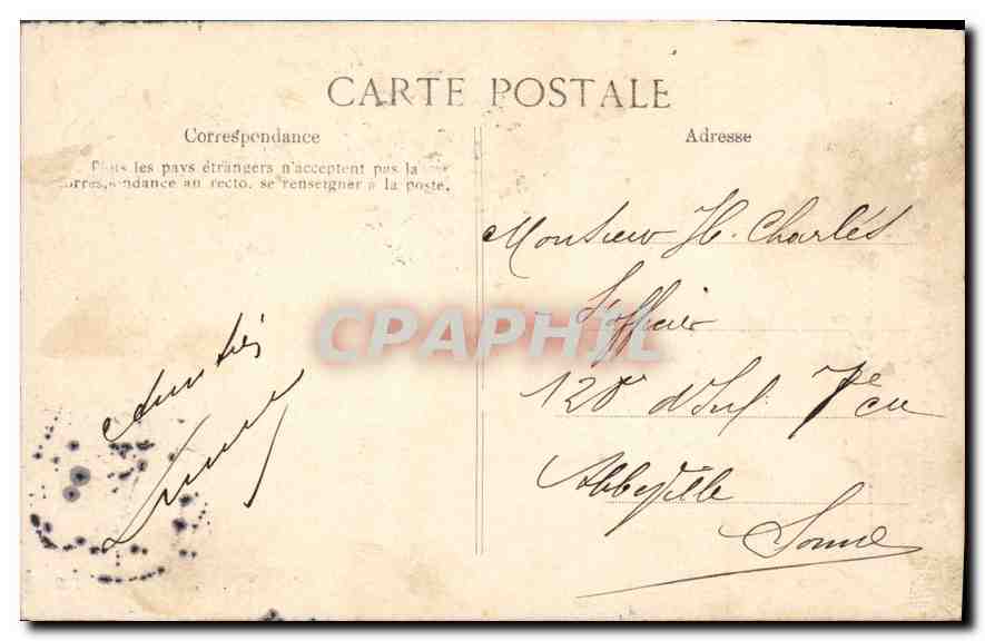 CPA Paris Place de la Concorde  — Rückseite