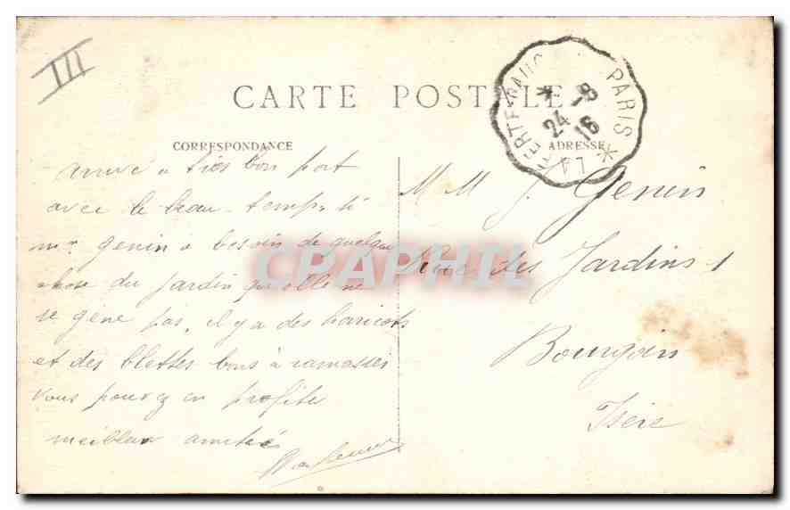 CPA Paris Buttes Chaumont Le Pont de Briques  — Rückseite