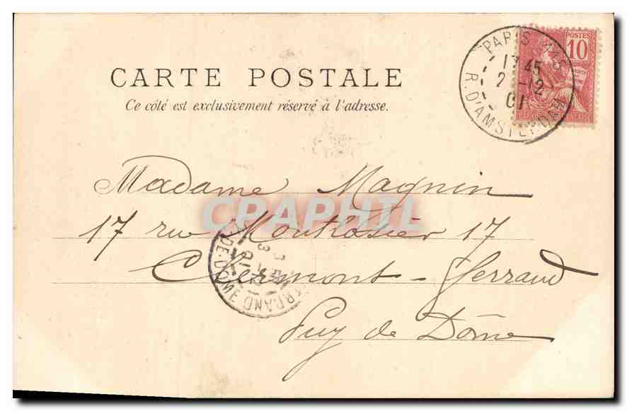 CPA Paris Sainte Sulpice  — Verso