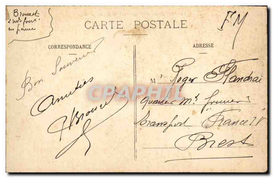 CPA Paris Boulevard des Capucines et la Madeleine  — Verso
