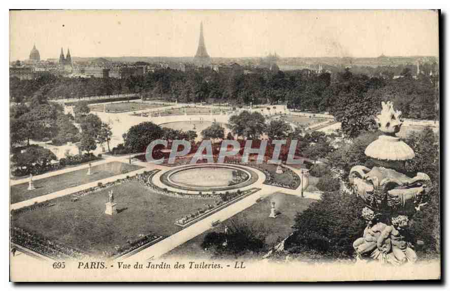 CPA Paris Vue du Jardin des Tuileries 