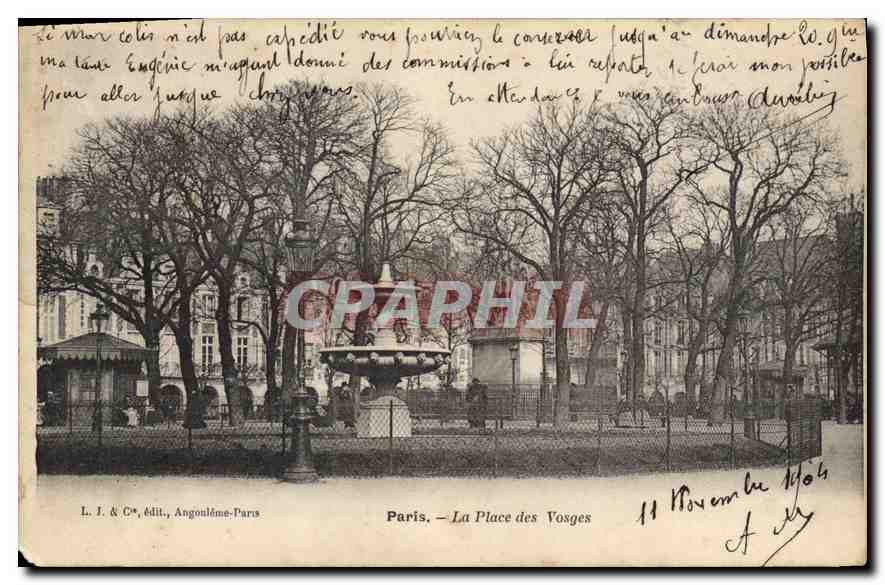 CPA Paris La Place des Vosges 