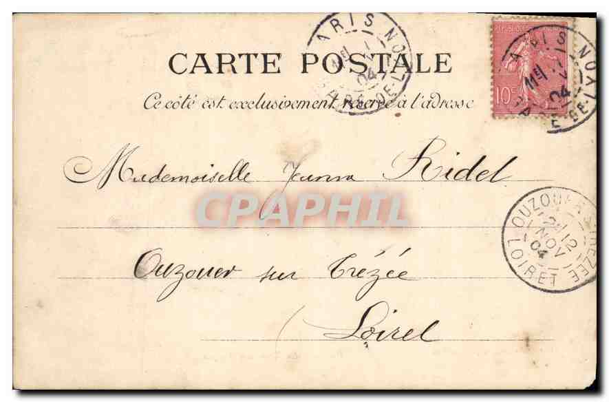 CPA Paris La Place des Vosges  — Rückseite