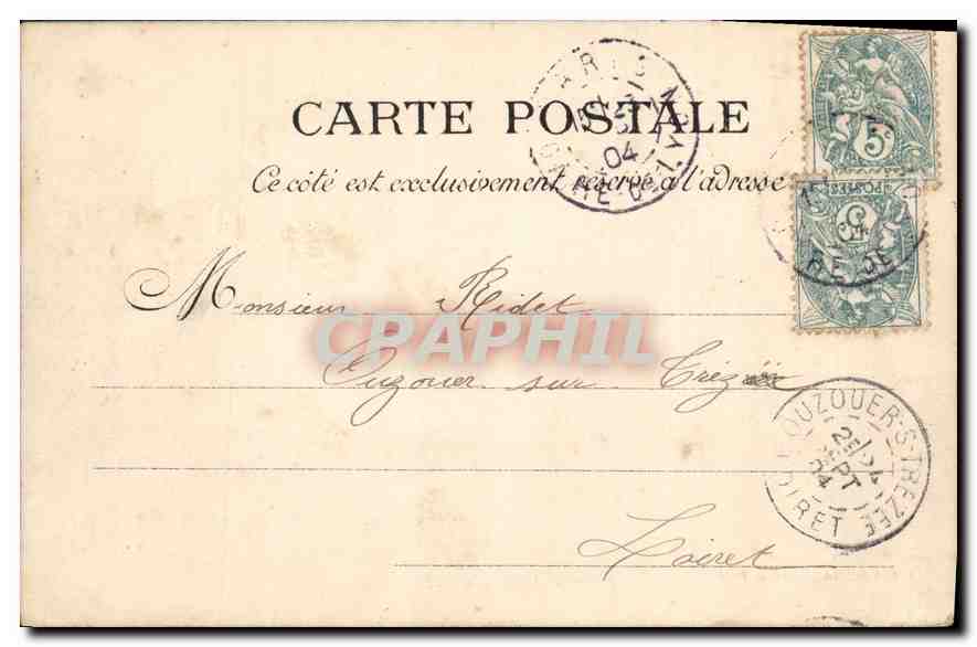 CPA Paris l'Hotel de Ville  — Rückseite