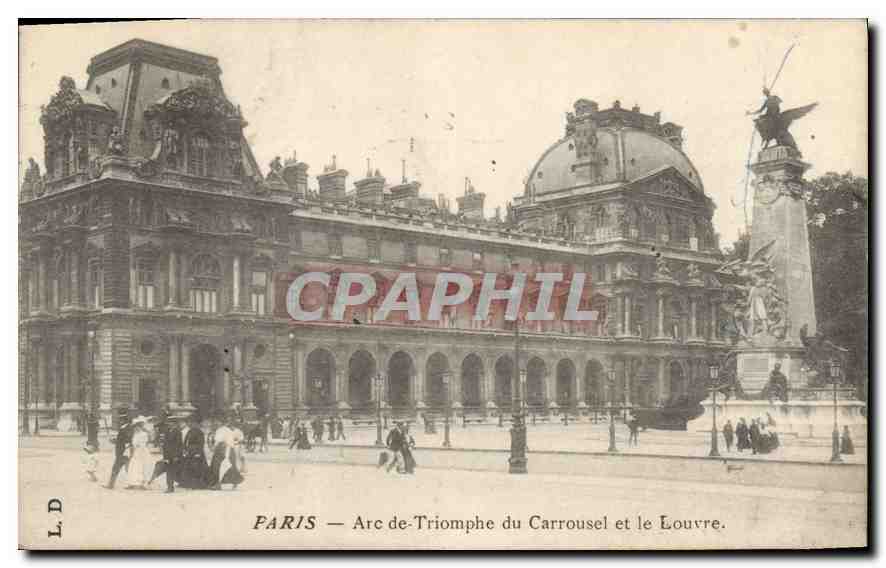 CPA Paris Arc de Triomphe du Carrousel et le Louvre 