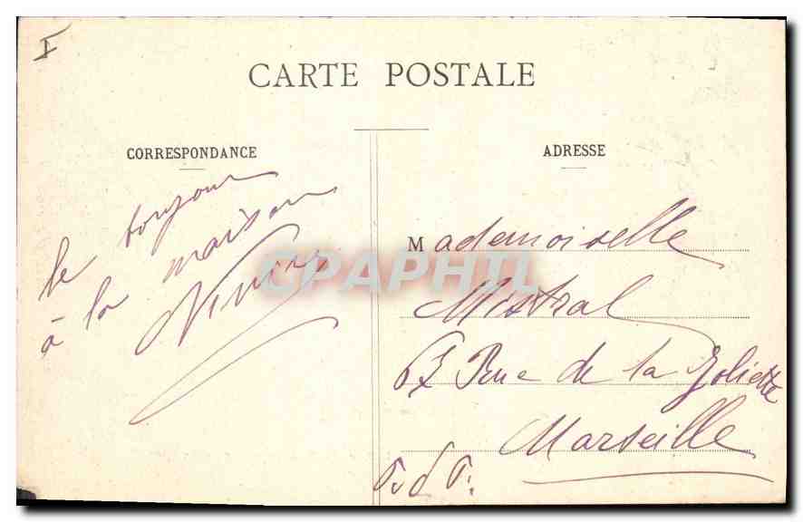CPA Paris Place du Carrousel l'Arc de Triomphe de la Victoire  — Rückseite