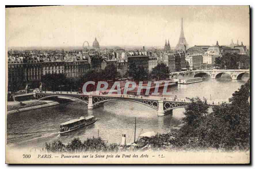CPA Paris Panorama sur la Seine pris du Ponte des Arts 