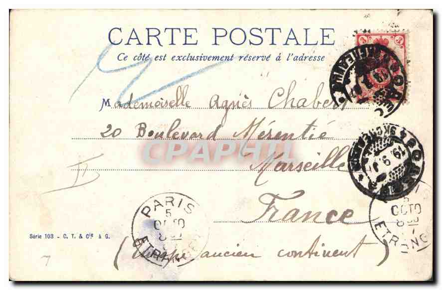 CPA Fantaisie Enfants Chiens — Back