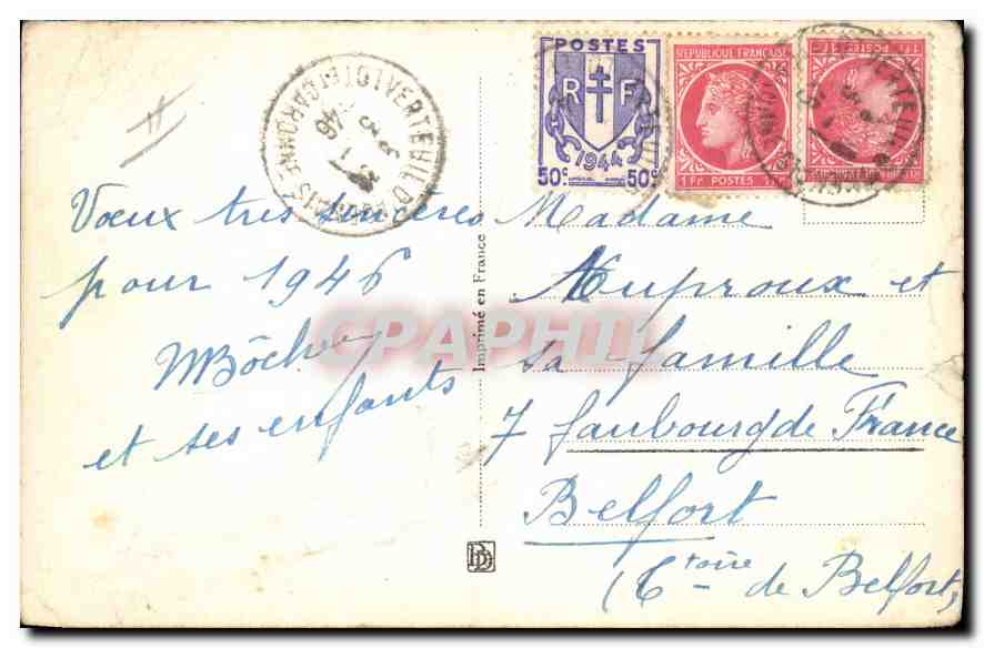 CPA Cheval Hippisme — Verso