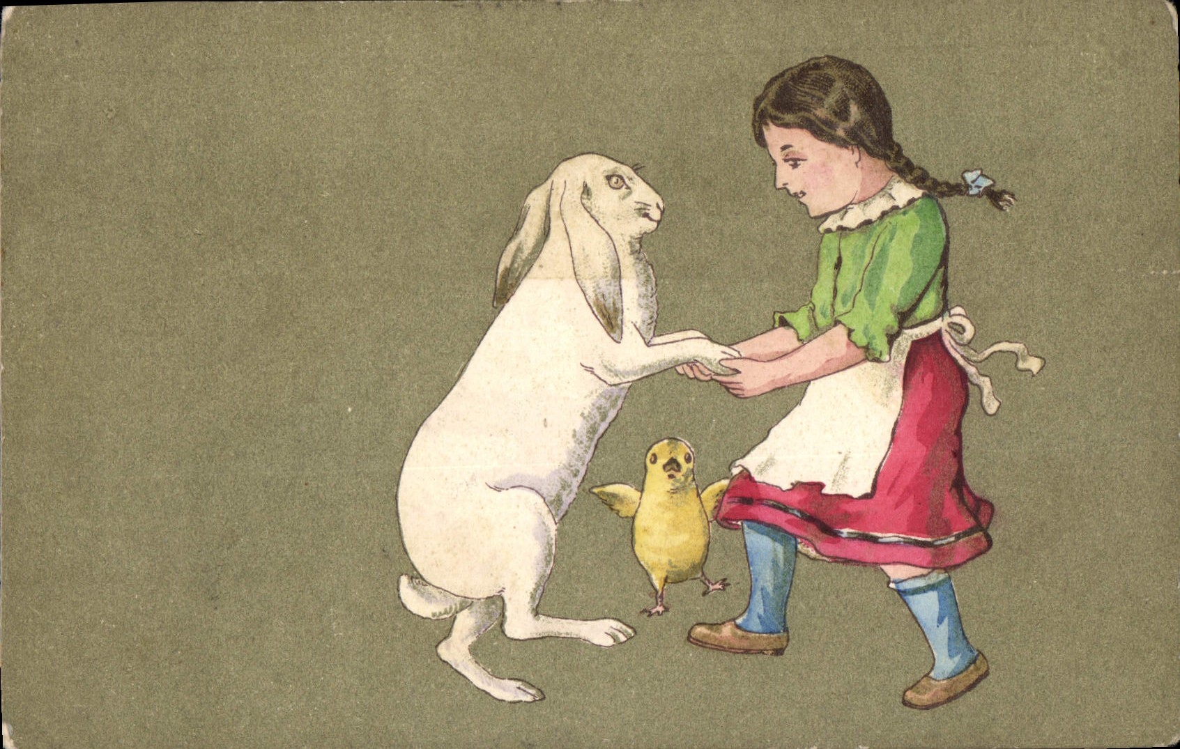 CPA Fantaisie Enfant Lapin