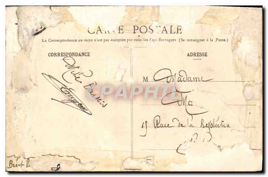 CPA Bouquet de Pont Avenaises accompagnant Madame Botrel  — Rückseite