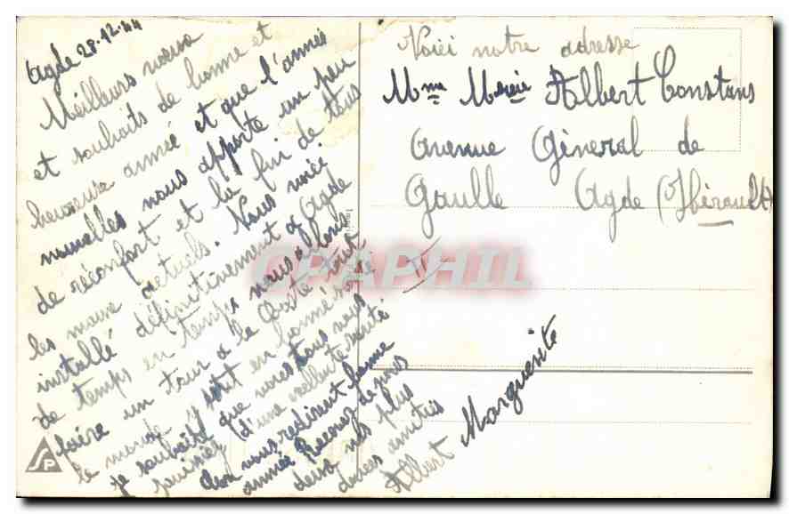 CPA Heureuse Annee  — Verso