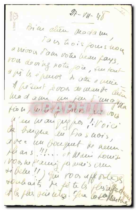 CPA Fantaisie Enfant — Verso
