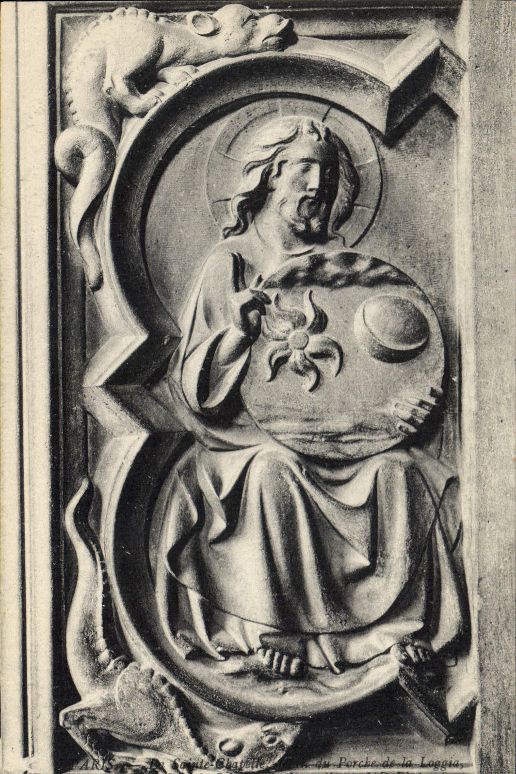CPA Paris La Seinte Chapelle detail du Porche  de la Loggia 