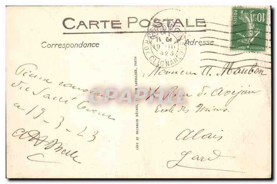 CPA Paris Le Sacre Coeur  — Rückseite