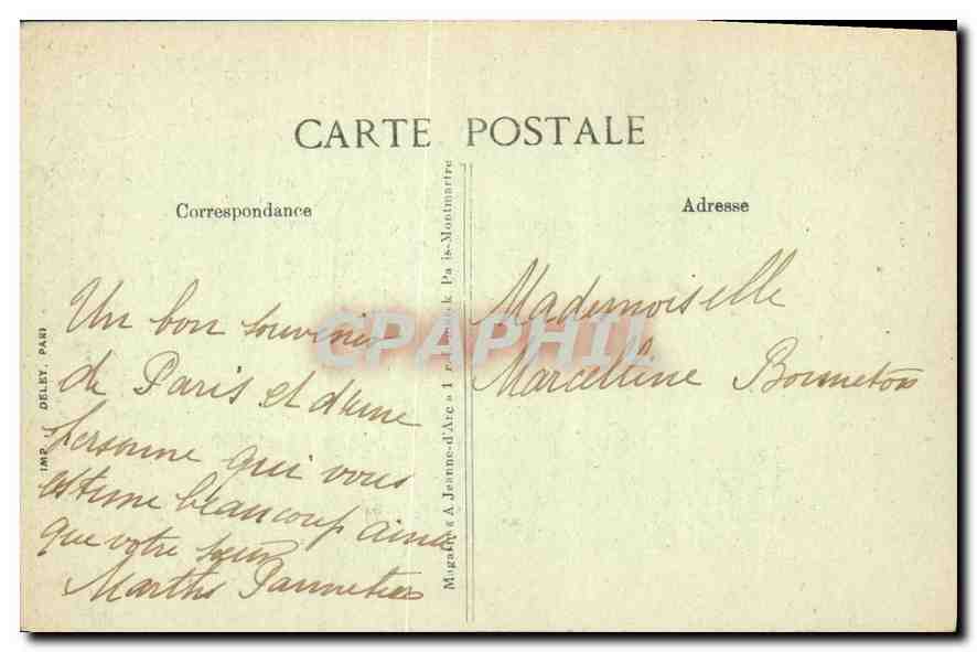 Paris — Montmartre — Basilique du Sacré-Cœur et la Savoyarde — Verso