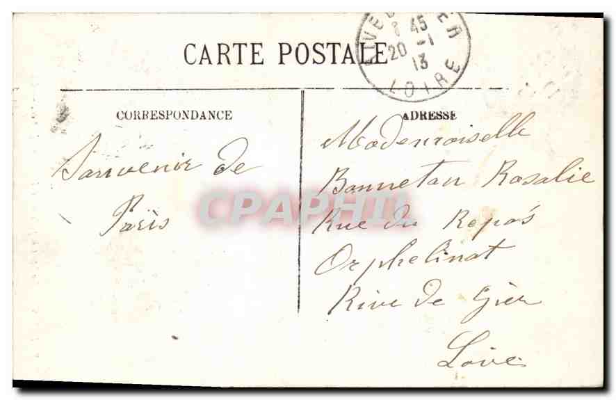 CPA Paris La Ste Chapelle et le Palais de Justice  — Verso