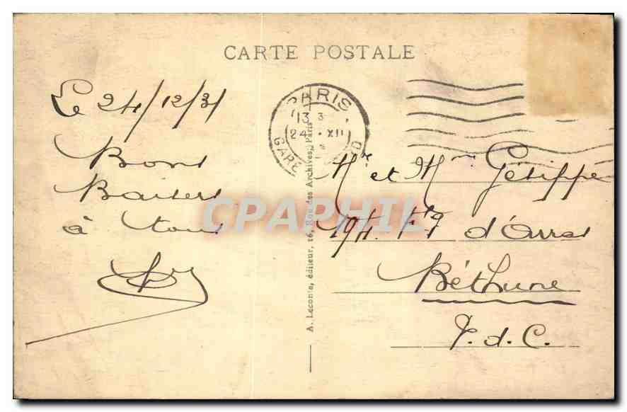 CPA Paris Le Madeleine  — Rückseite