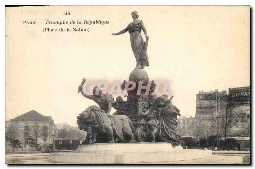 CPA Paris Triomphe de la Republique Place de la Nation 