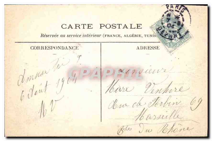 CPA Paris Triomphe de la Republique Place de la Nation  — Rückseite