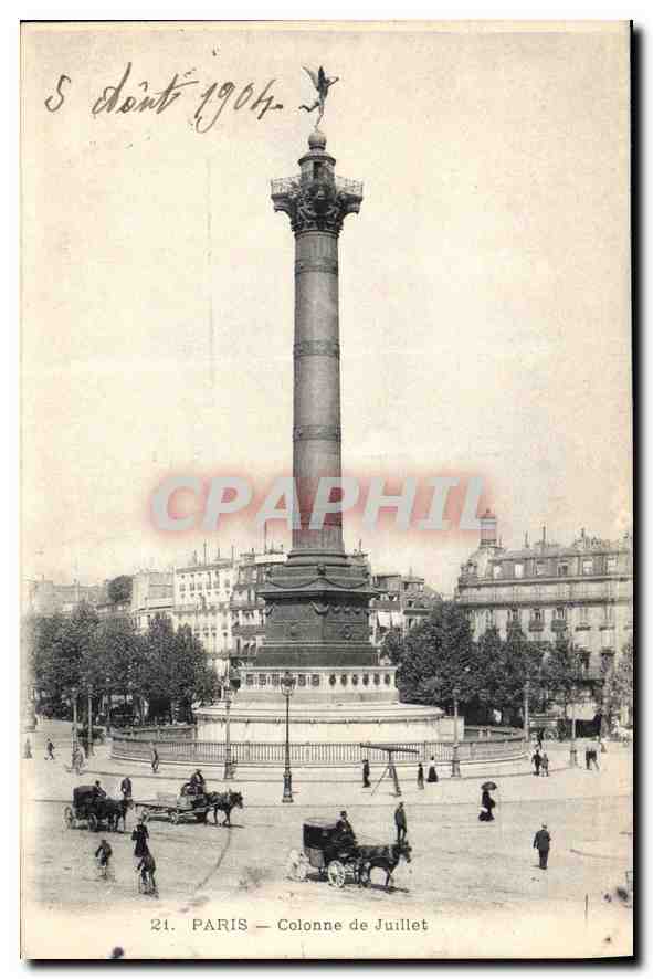 CPA Paris Colonne de Juillet 