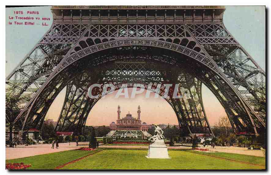 CPA Paris Le Trocadero vu sous La Tour Eiffel 