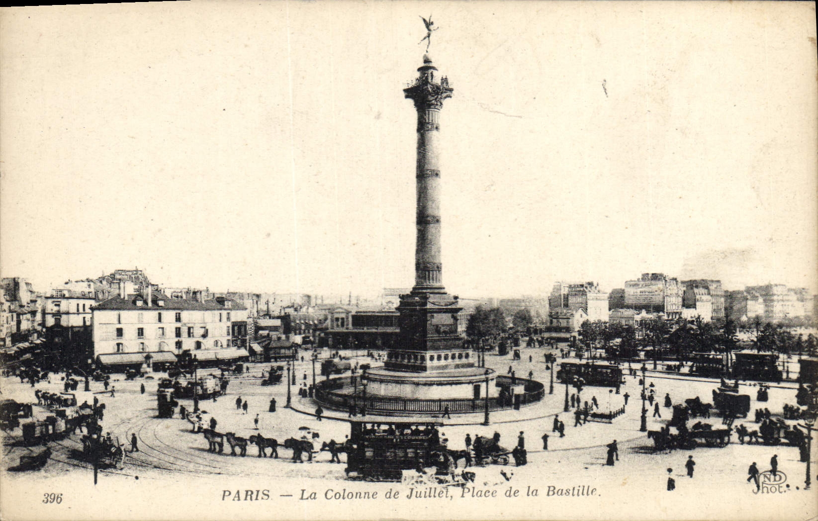 CPA Paris La Colonne du Julliet Place de la Bastille 