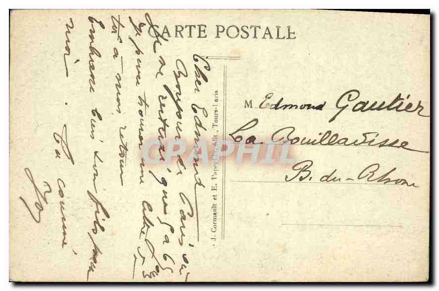 CPA Paris La Chambre des Deputes  — Verso