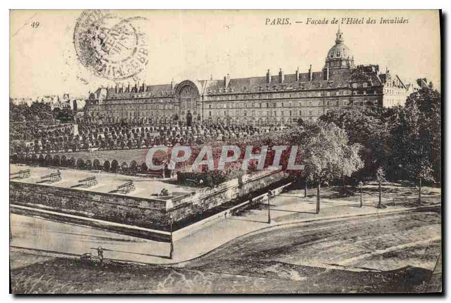 CPA Paris Facade de l'Hotel des Invalides 