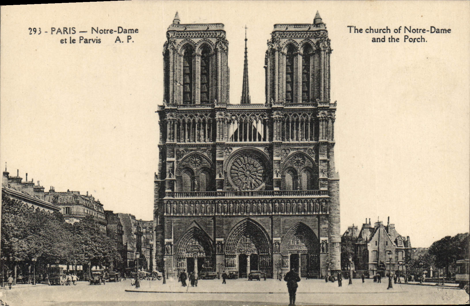 CPA Paris Notre Dame et le Parvis 