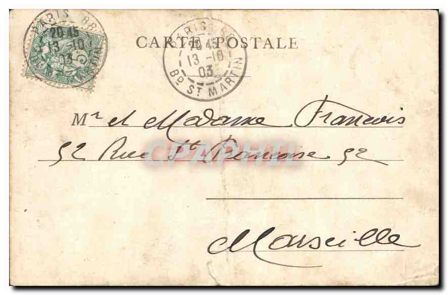 CPA Paris La Bastille Colonne d Jullet  — Rückseite