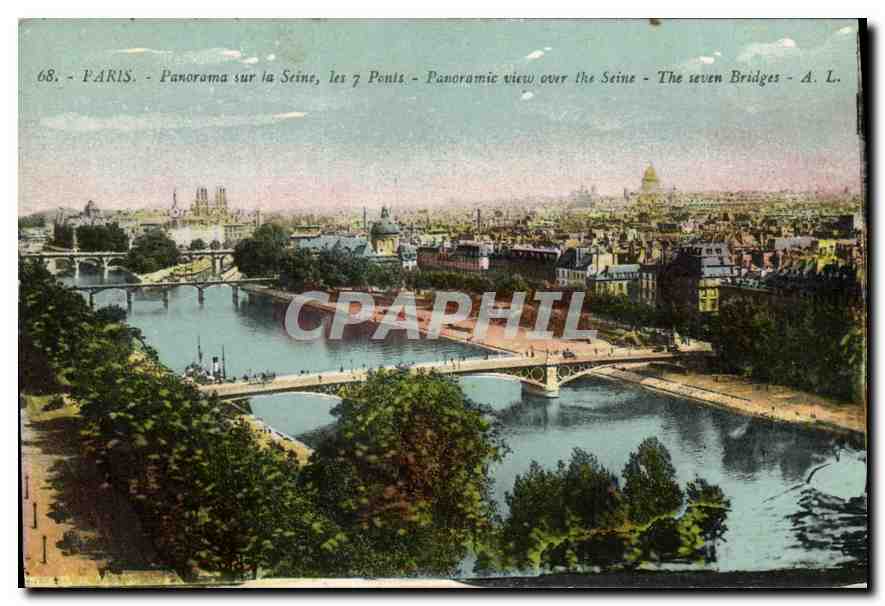 CPA Paris Panorama sur la Seine 