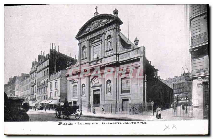 CPA Paris Eglise Ste Elisabeth du Temple 
