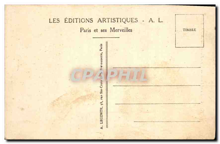 CPA Paris Notre Dame Churd  — Verso