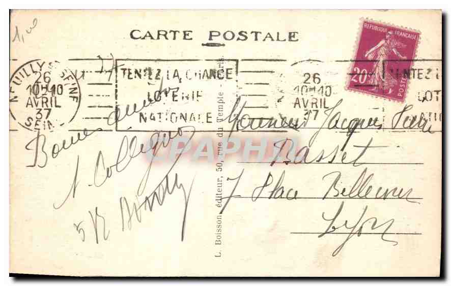 CPA Paris Place de Bastille et Colonne de Juillet  — Rückseite