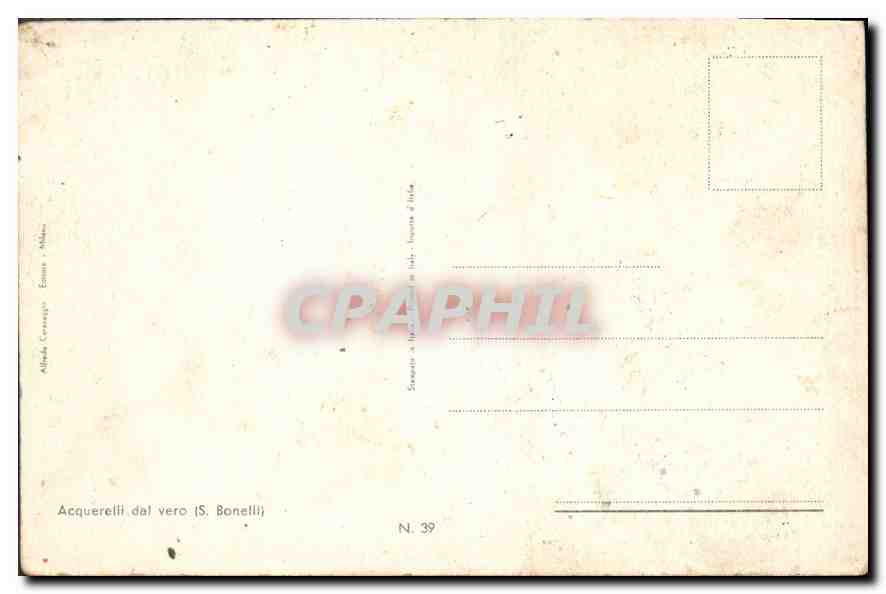 CPA Acquerelil dal vero S Bonnelli  — Rückseite