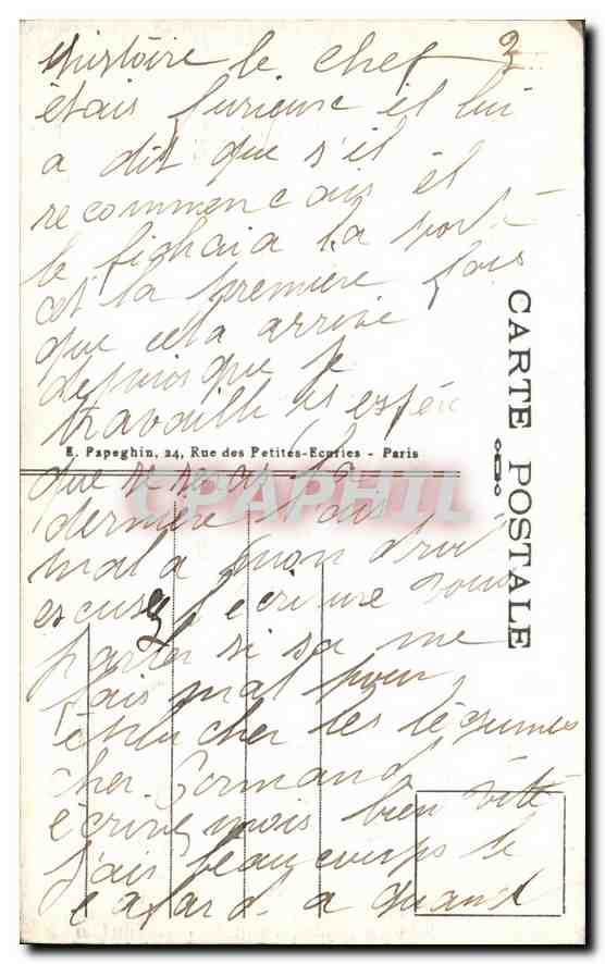 CPA Paris La Chambre des Deputes  — Rückseite