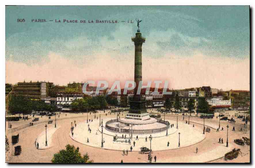 CPA Paris La Place de la Bastille 