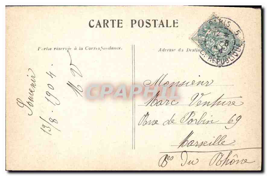 CPA Paris Notre Dame  — Verso