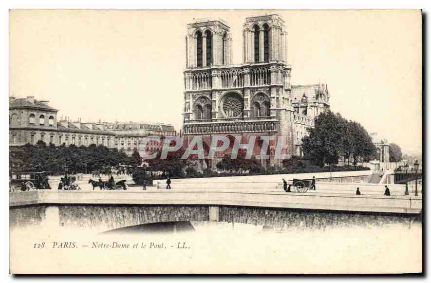 CPA Paris Notre Dame et le Pont 