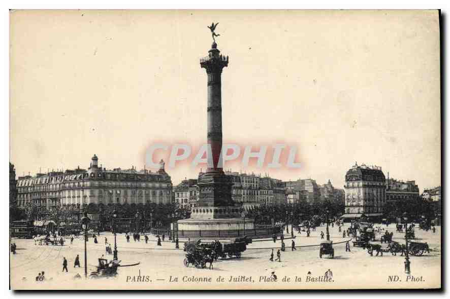 CPA Paris La Colonne de Juillet Place de la Bastille 