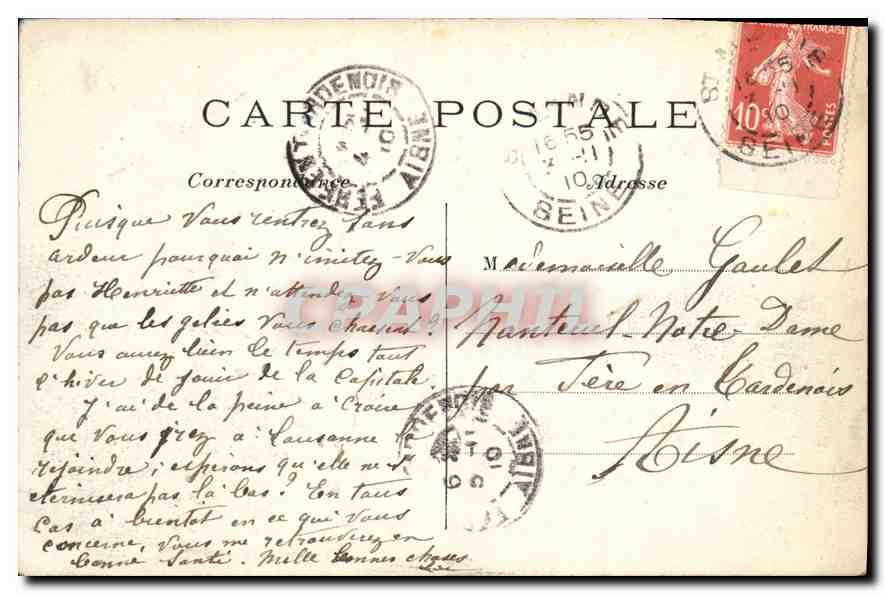 CPA Paris Fronton du Pantheon par David d'Angers la partie entree la Liberte et l'Histoire distribua — Rückseite